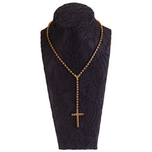 Load image into Gallery viewer, ネックレス ラインストーン ゴールド クロス 103644