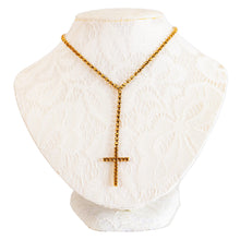 Load image into Gallery viewer, ネックレス ラインストーン ゴールド クロス 103644