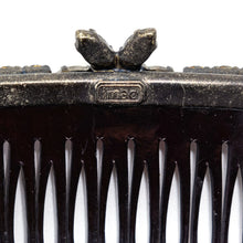 画像をギャラリービューアに読み込む, コーム ラインストーン ブラック クリアカラー フラワー 103873