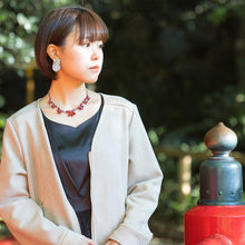 Load image into Gallery viewer, 【TV着用モデル】ネックレス ラインストーン レッド 148084