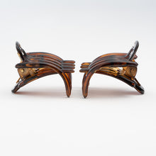 画像をギャラリービューアに読み込む, ヘアクリップ スターリリー ミニ 2個セット ラインストーン ブラック ブラウン