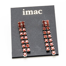 画像をギャラリービューアに読み込む, 美しいラインストーンが煌めき、耳元で輝きを放つロングピアス
