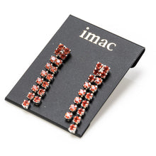 画像をギャラリービューアに読み込む, 美しいラインストーンが煌めき、耳元で輝きを放つロングピアス