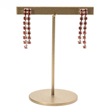 画像をギャラリービューアに読み込む, 美しいラインストーンが煌めき、耳元で輝きを放つロングピアス