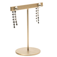 画像をギャラリービューアに読み込む, 美しいラインストーンが煌めき、耳元で輝きを放つロングピアス