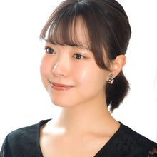 画像をギャラリービューアに読み込む, ボヘミアングラスをあしらったイヤリング