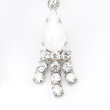 画像をギャラリービューアに読み込む, ピアス ラインストーン ホワイト クリアカラー 122751