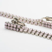 画像をギャラリービューアに読み込む, イヤリング ラインストーン パステル ピンク ロング 123125