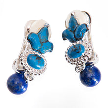 Load image into Gallery viewer, イヤリング ラピスラズリ 七宝 ブルー 142687 メール便