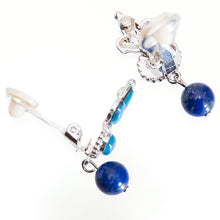 Load image into Gallery viewer, イヤリング ラピスラズリ 七宝 ブルー 142687 メール便