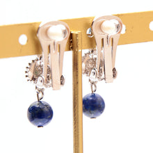 Load image into Gallery viewer, イヤリング ラピスラズリ 七宝 ブルー 142687 メール便