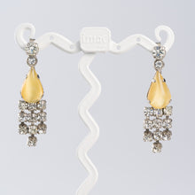 画像をギャラリービューアに読み込む, ピアス ラインストーン イエロー クリアカラー 124728
