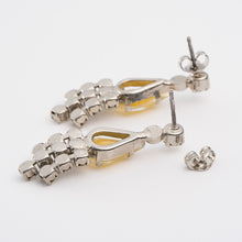 画像をギャラリービューアに読み込む, ピアス ラインストーン イエロー クリアカラー 124728