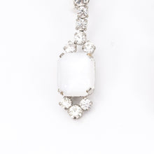 画像をギャラリービューアに読み込む, ピアス ラインストーン ホワイト クリアカラー スクエア 124729