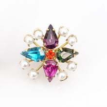 画像をギャラリービューアに読み込む, ピアス ラインストーン ブルー グリーン パープル ピンク オレンジ フラワー 124730