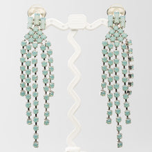 Load image into Gallery viewer, イヤリング ラインストーン パステルグリーン 129149