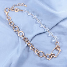 Load image into Gallery viewer, 【AKB48谷口めぐさん着用】ネックレス チェーン ボヘミアングラス ゴールド クリアカラー 129180