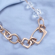 Load image into Gallery viewer, 【AKB48谷口めぐさん着用】ネックレス チェーン ボヘミアングラス ゴールド クリアカラー 129180