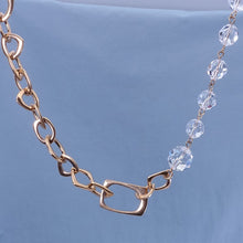 Load image into Gallery viewer, 【AKB48谷口めぐさん着用】ネックレス チェーン ボヘミアングラス ゴールド クリアカラー 129180