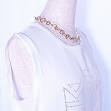 Load image into Gallery viewer, 【AKB48谷口めぐさん着用】ネックレス チェーン ボヘミアングラス ゴールド クリアカラー 129180