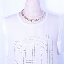 Load image into Gallery viewer, 【AKB48谷口めぐさん着用】ネックレス チェーン ボヘミアングラス ゴールド クリアカラー 129180