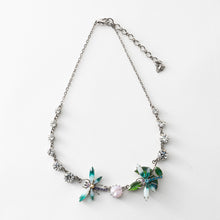 画像をギャラリービューアに読み込む, ネックレス ラインストーン ボヘミアングラス ブルー グリーン クリアカラー とんぼ 132393