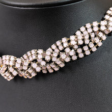 画像をギャラリービューアに読み込む, スワロフスキークリスタルとボヘミアングラスを組み合わせた、チョーカータイプのネックレス