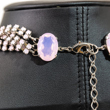 画像をギャラリービューアに読み込む, スワロフスキークリスタルとボヘミアングラスを組み合わせた、チョーカータイプのネックレス