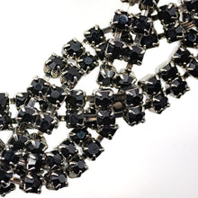 画像をギャラリービューアに読み込む, ラインストーンとボヘミアングラスを組み合わせた、チョーカータイプのネックレス