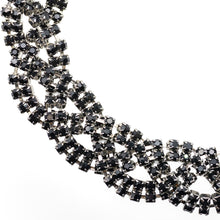 画像をギャラリービューアに読み込む, ラインストーンとボヘミアングラスを組み合わせた、チョーカータイプのネックレス