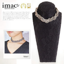 画像をギャラリービューアに読み込む, チョーカー ネックレス ラインストーン ボヘミアングラス グレー 133159