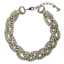 画像をギャラリービューアに読み込む, チョーカー ネックレス ラインストーン ボヘミアングラス グレー 133159
