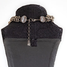 画像をギャラリービューアに読み込む, チョーカー ネックレス ラインストーン ボヘミアングラス グレー 133159