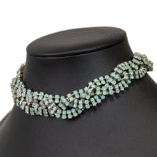 画像をギャラリービューアに読み込む, スワロフスキークリスタルとボヘミアングラスを組み合わせた、チョーカータイプのネックレス