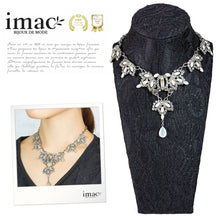 画像をギャラリービューアに読み込む, 【バチェラージャパン着用】ネックレス ラインストーン グレー ペアシェイプ 133376