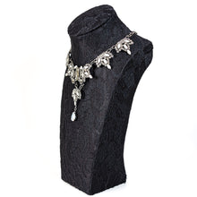 画像をギャラリービューアに読み込む, 【バチェラージャパン着用】ネックレス ラインストーン グレー ペアシェイプ 133376