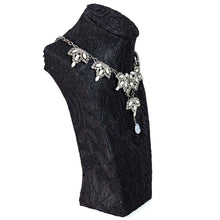 画像をギャラリービューアに読み込む, 【バチェラージャパン着用】ネックレス ラインストーン グレー ペアシェイプ 133376