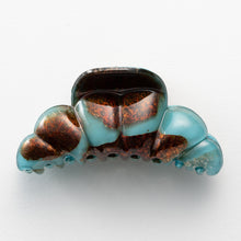 画像をギャラリービューアに読み込む, ヘアクリップ ローズ ラインストーン ブラウン ブルー Sサイズ 134147