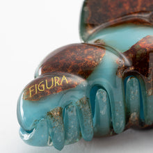 画像をギャラリービューアに読み込む, ヘアクリップ ローズ ラインストーン ブラウン ブルー Sサイズ 134147