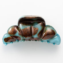 画像をギャラリービューアに読み込む, ヘアクリップ ローズ ラインストーン ブラウン ブルー Lサイズ 134148