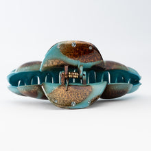 画像をギャラリービューアに読み込む, ヘアクリップ ローズ ラインストーン ブラウン ブルー Lサイズ 134148