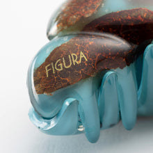 画像をギャラリービューアに読み込む, ヘアクリップ ローズ ラインストーン ブラウン ブルー Lサイズ 134148