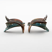 画像をギャラリービューアに読み込む, ヘアクリップ スターリリー ミニ 2個セット ラインストーン ブラック ブラウン ブルー