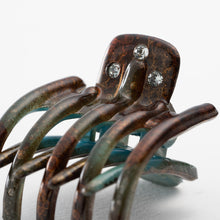 画像をギャラリービューアに読み込む, ヘアクリップ スターリリー ミニ 2個セット ラインストーン ブラック ブラウン ブルー