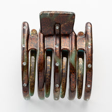 画像をギャラリービューアに読み込む, ヘアクリップ スターリリー ラインストーン ブラウン ブルー 134226