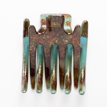 画像をギャラリービューアに読み込む, ヘアクリップ スターリリー ラインストーン ブラウン ブルー 134226