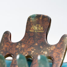 画像をギャラリービューアに読み込む, ヘアクリップ スターリリー ラインストーン ブラウン ブルー 134226