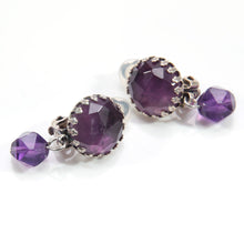 画像をギャラリービューアに読み込む, イヤリング アメシスト 天然石 パープル 濃紫 134572 メール便