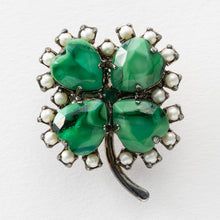 画像をギャラリービューアに読み込む, バッジ ボヘミアングラス クローバー グリーン 135139