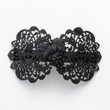 画像をギャラリービューアに読み込む, バレッタ レースメタル グレープ ブロンズ/ブラック/シルバー